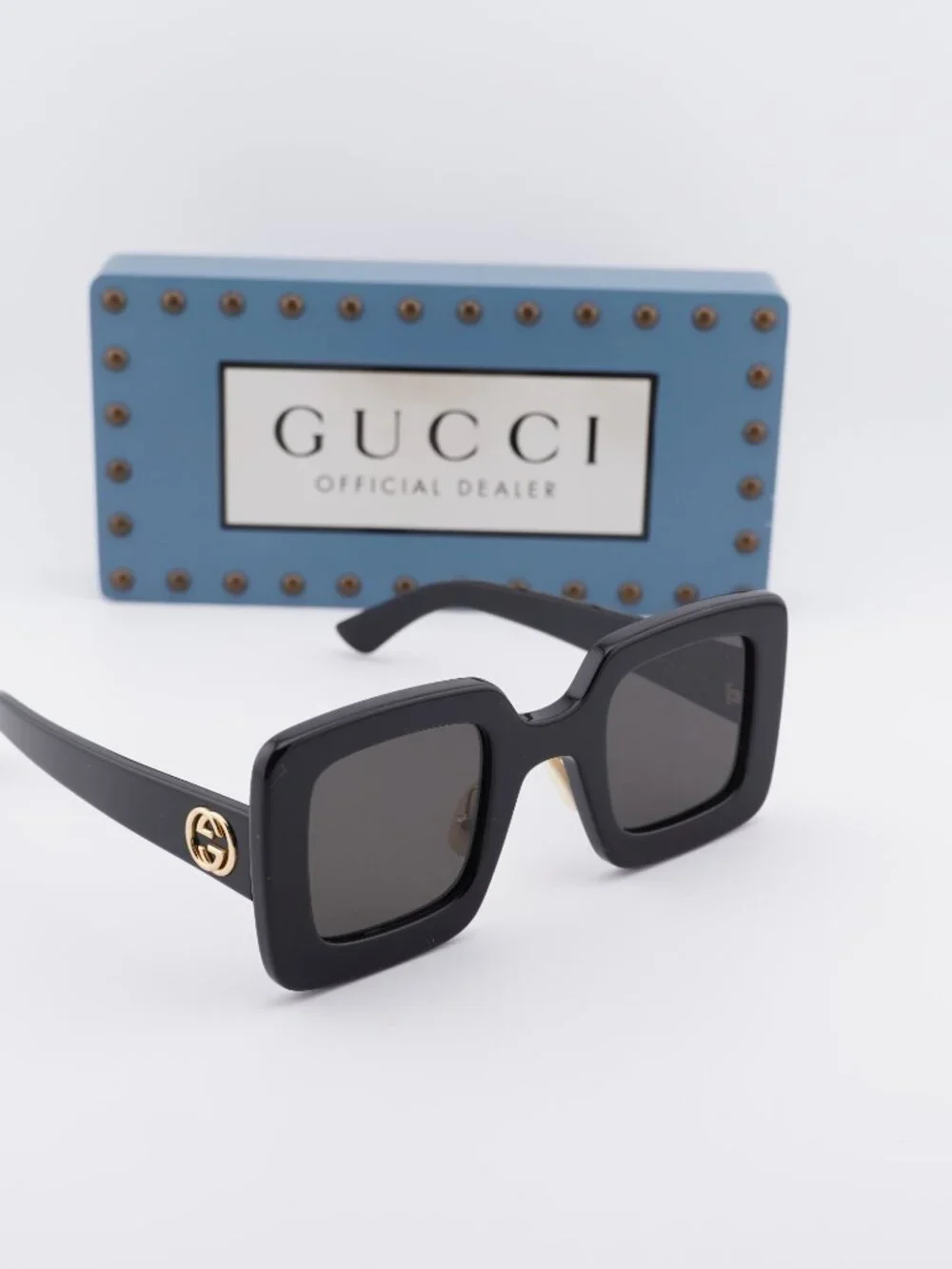 Gucci GG0780S 005 Square Sunglasses - Black\Grey